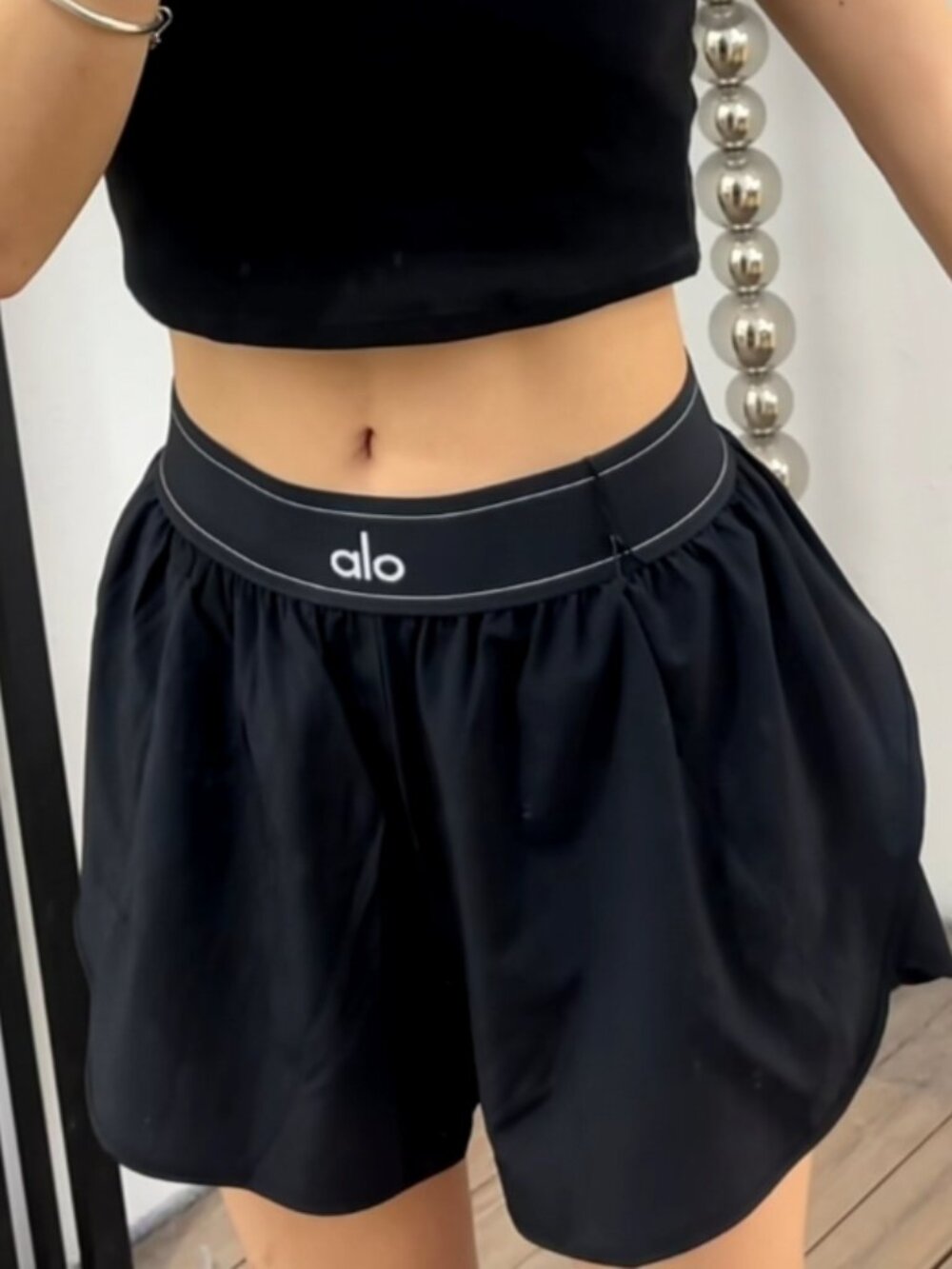 ALO Yoga Match Point Short in Black💓🔥Brand new with tags
